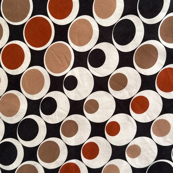 Banana Republic Silk Vintage Pencil Skirt Crepe 60s Retro size 4 Brown Black - Picture 6 of 9